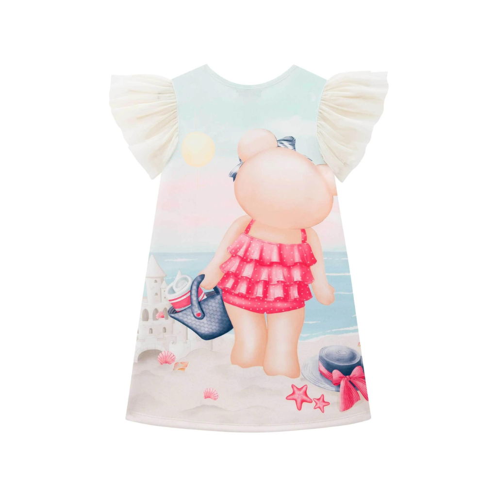 Infanti Ruffled Sleeves Fly Tech Dress