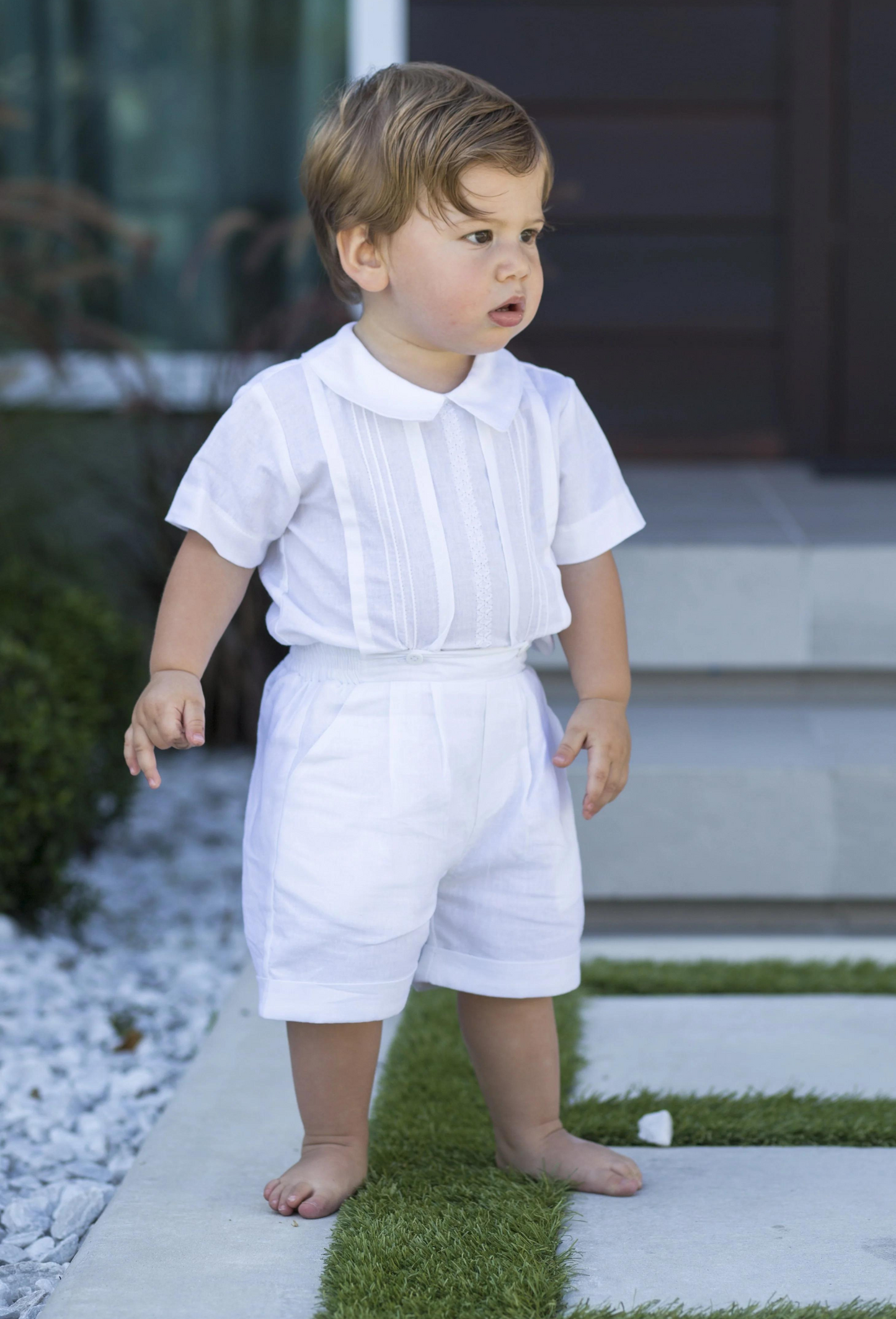 Karela Kids Twinkle Two Piece White Linen Set