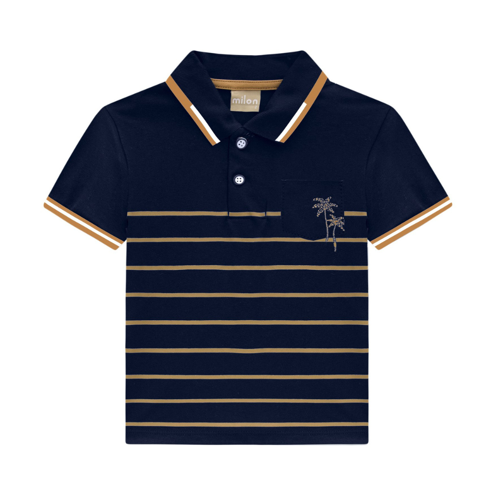 Milon Breast Pocket Polo and Bermuda Shorts