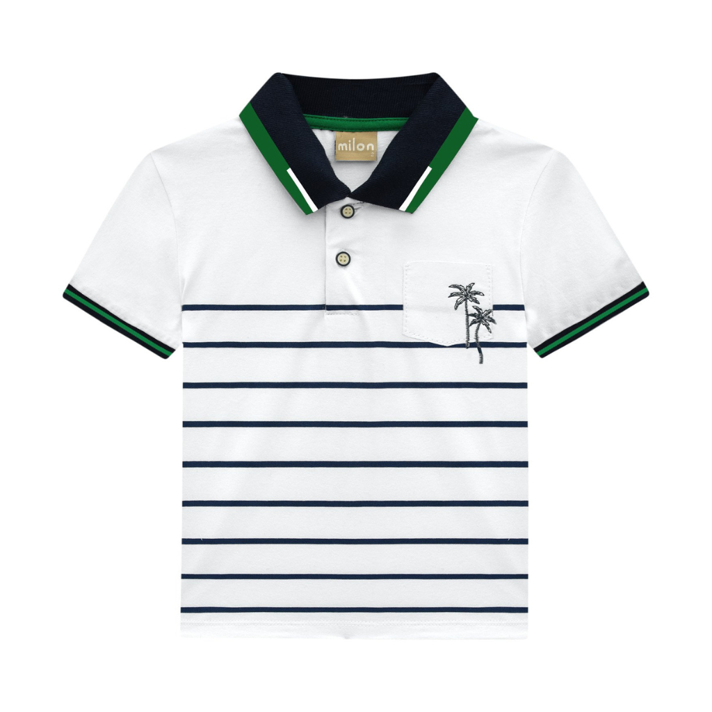 Milon Breast Pocket Polo and Bermuda Shorts