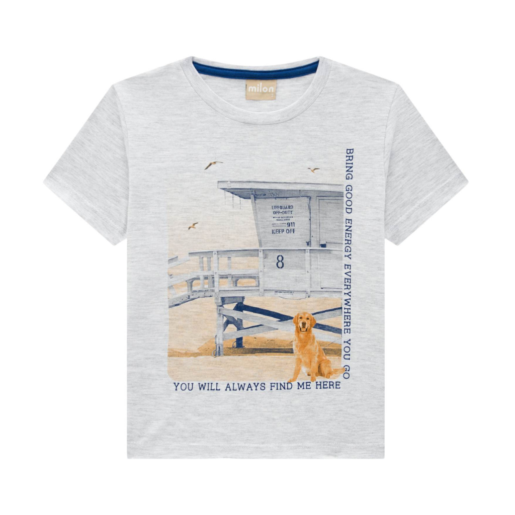 Milon Good Energy Graphic T-Shirt and Striped Cotton Shorts