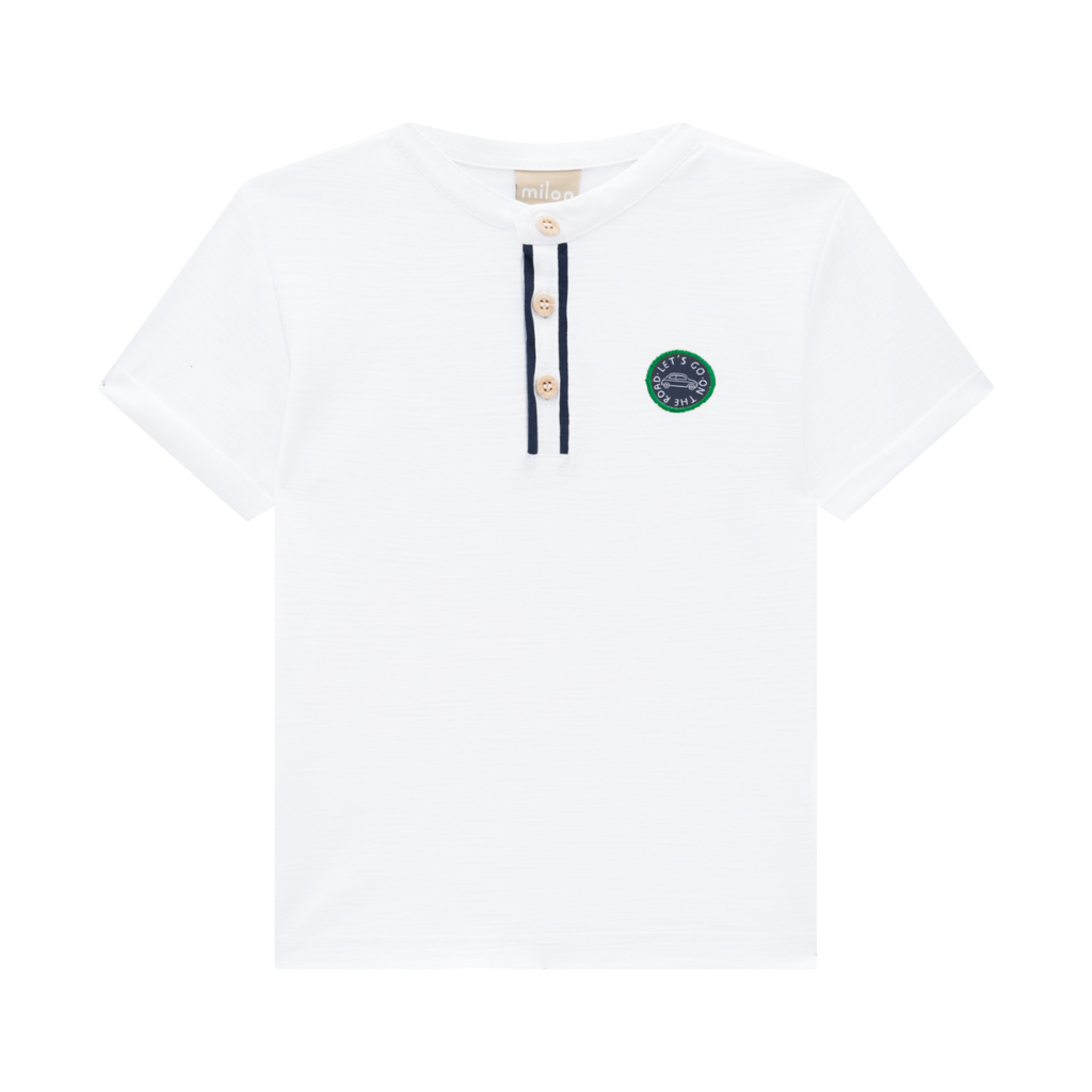 Milon Let's Go On The Road Button Up T-Shirt and Washed Shorts