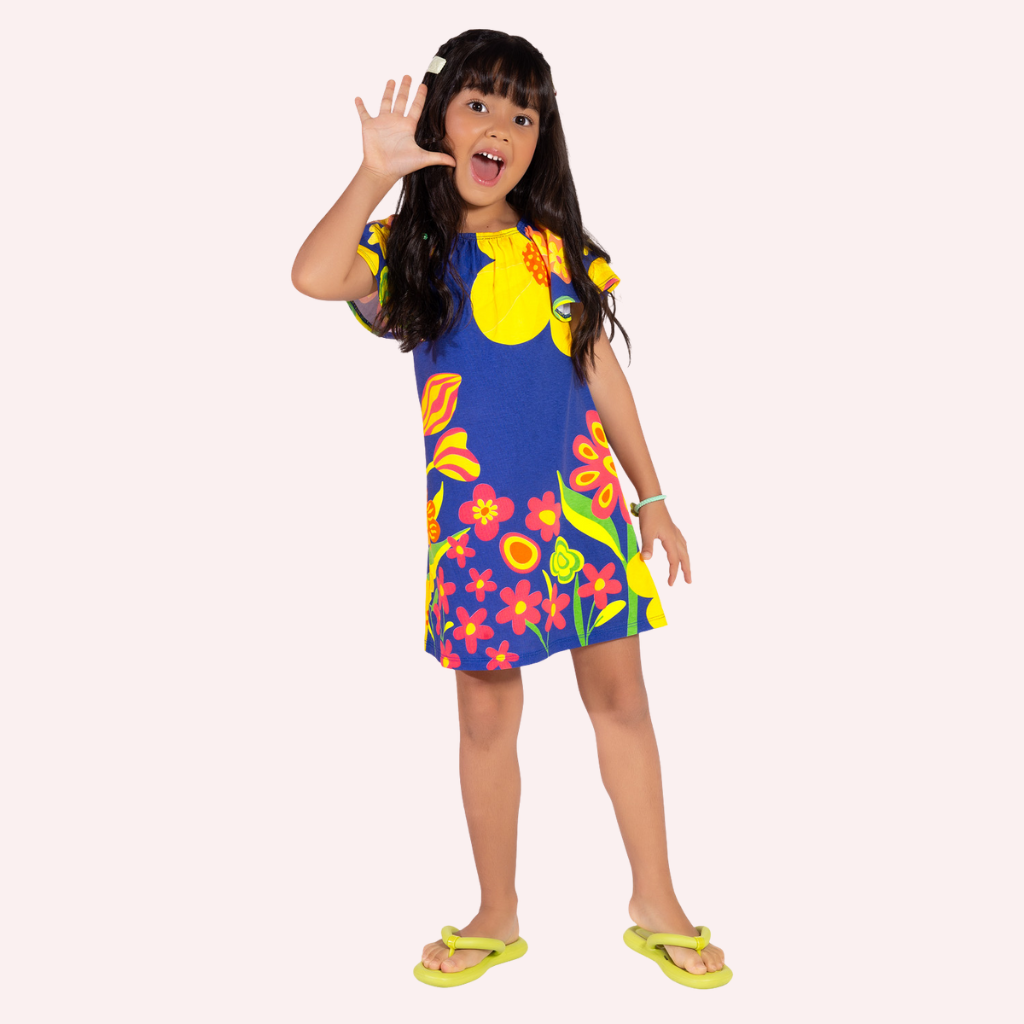 Nanai Blue Flowers Dress