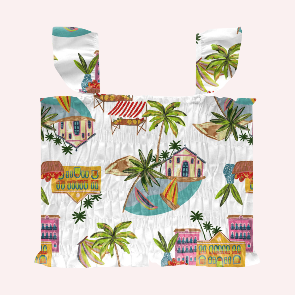 Nanai Tropical Paradise Sleeveless Top and Shorts Set