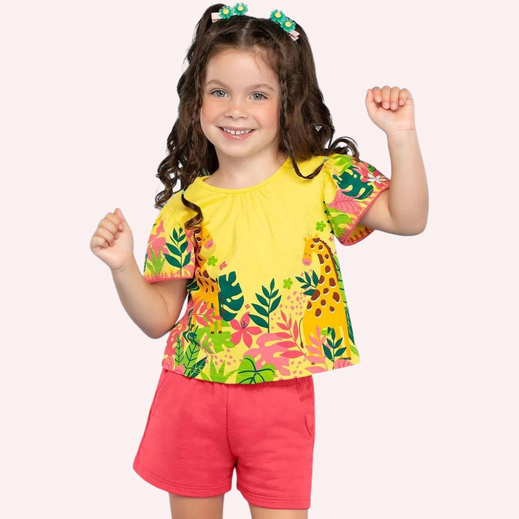 Nanai White and Orange Safari Set