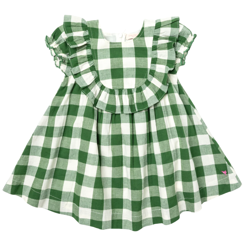 Pink Chicken Girls Brayden Ruffle Dress - Juniper Gingham