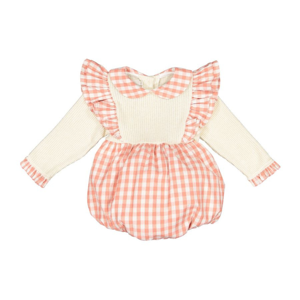 Sal & Pimenta Rosy Gingham Romper