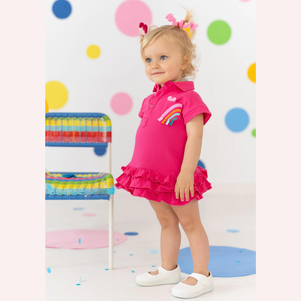 Agatha Ruiz De La Prada Fuchsia Rainbow Dress