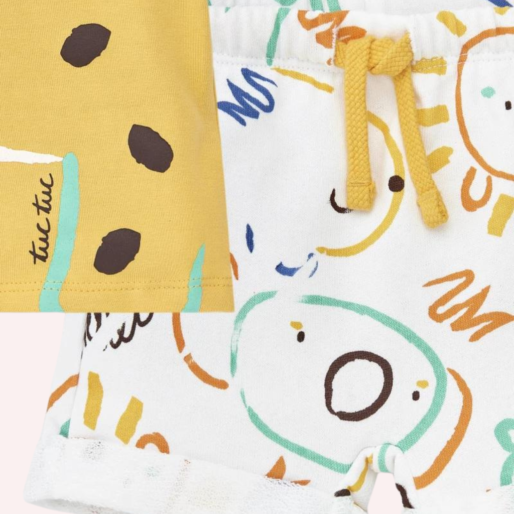 TucTuc Animal Life Yellow Knit Set