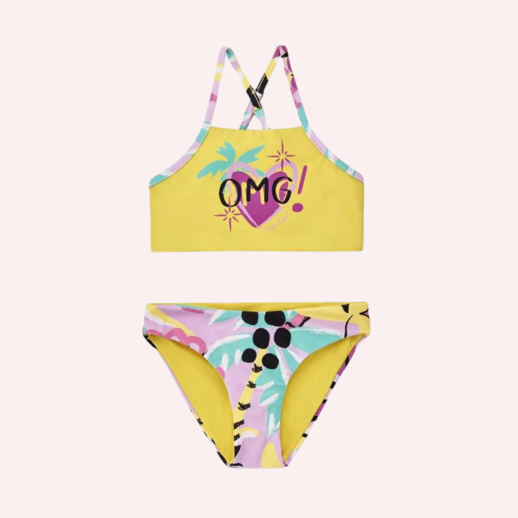 TucTuc Flamingo Mood Yellow Reversible Bikini