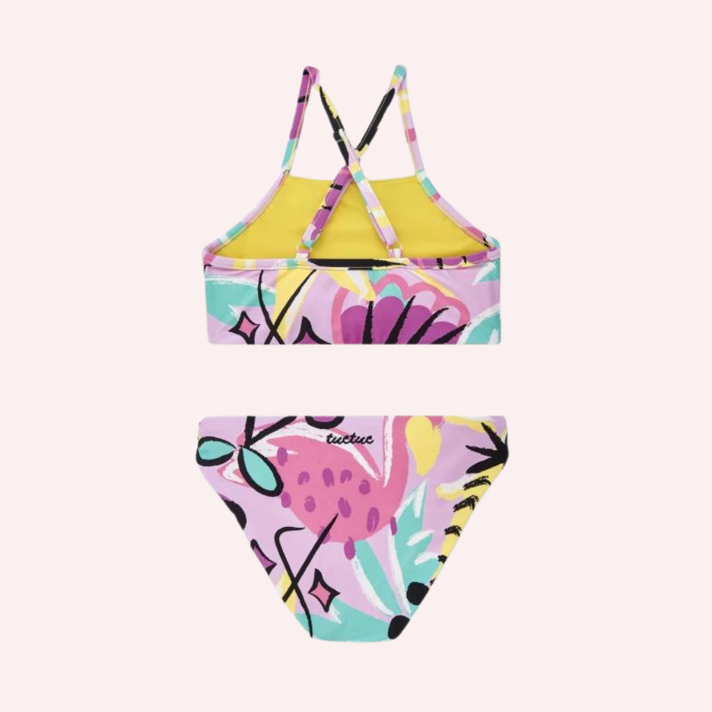 TucTuc Flamingo Mood Yellow Reversible Bikini