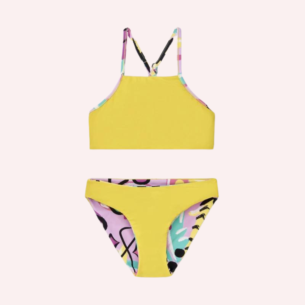 TucTuc Flamingo Mood Yellow Reversible Bikini
