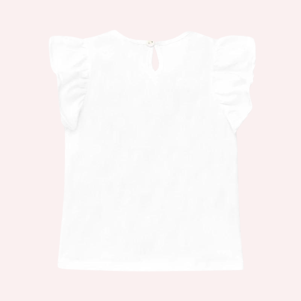 TucTuc Laguna Beach White Knit T-Shirt and Fuchsia Knit Bermuda