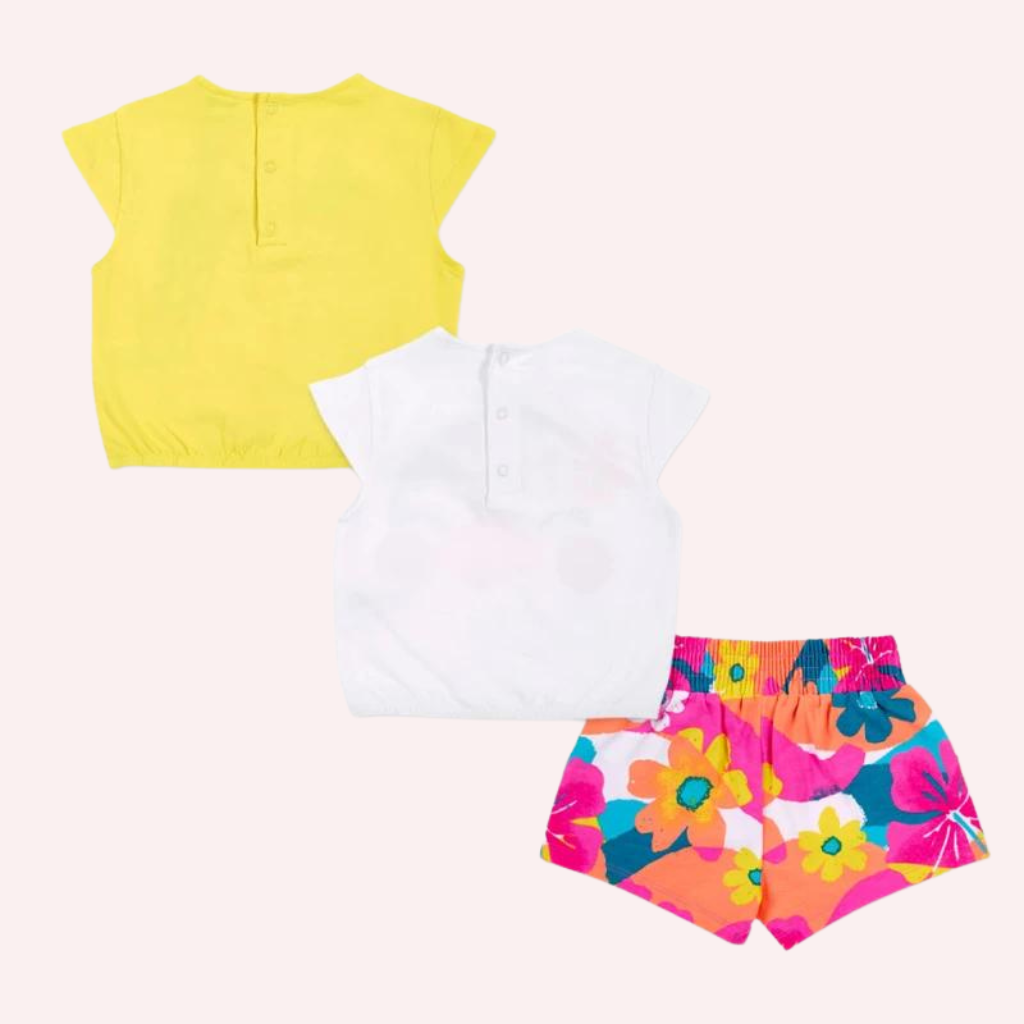 TucTuc Laguna Beach Yellow and White Knit Set