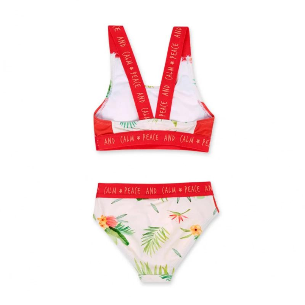 TucTuc NK Oasis Red and White Floral Print Bikini