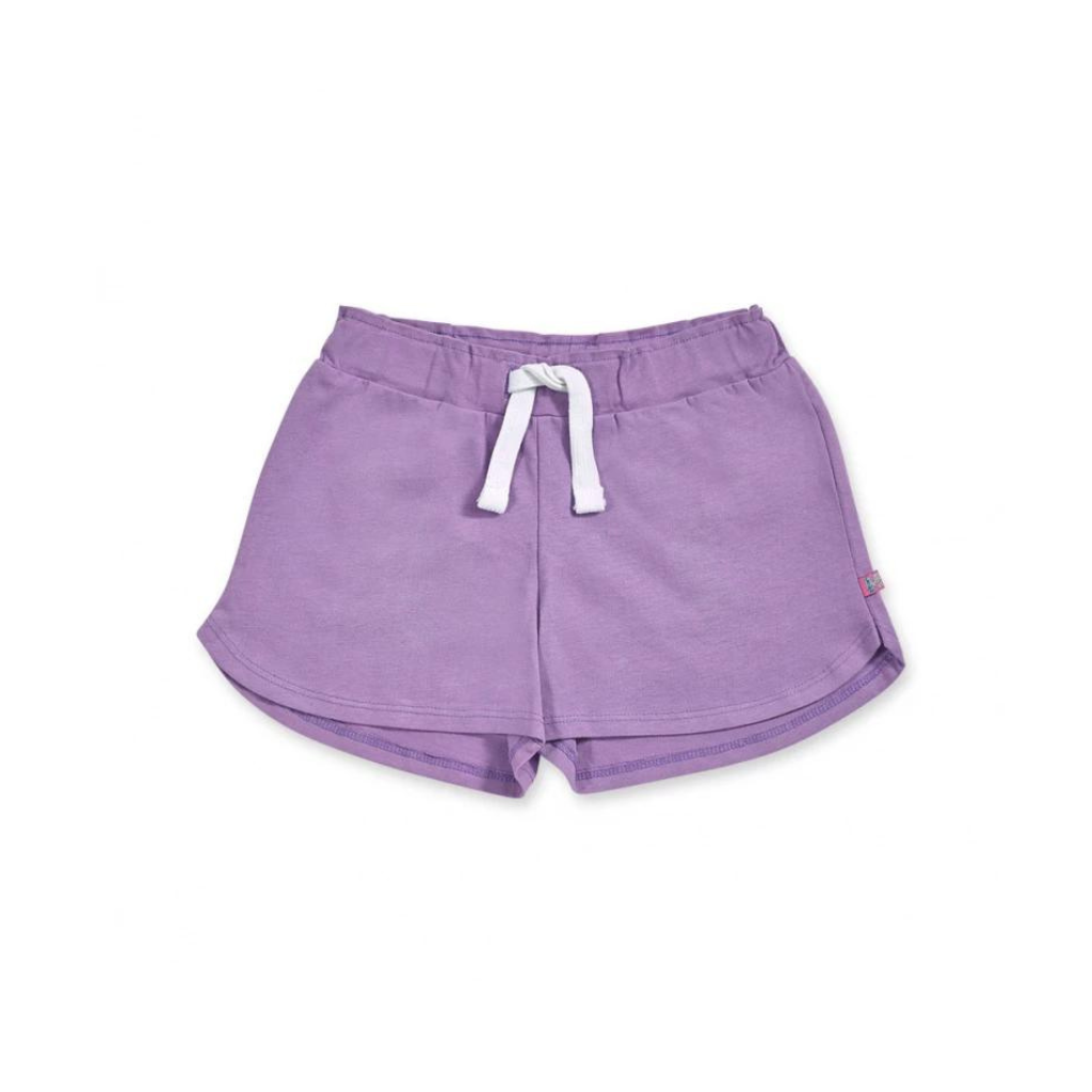 TucTuc NK Paradiso Beach Girl's printed Knit T-Shirt and Purple Knit Shorts