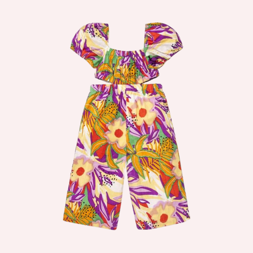 TucTuc Paradise Beach Orange Poplin Jumpsuit