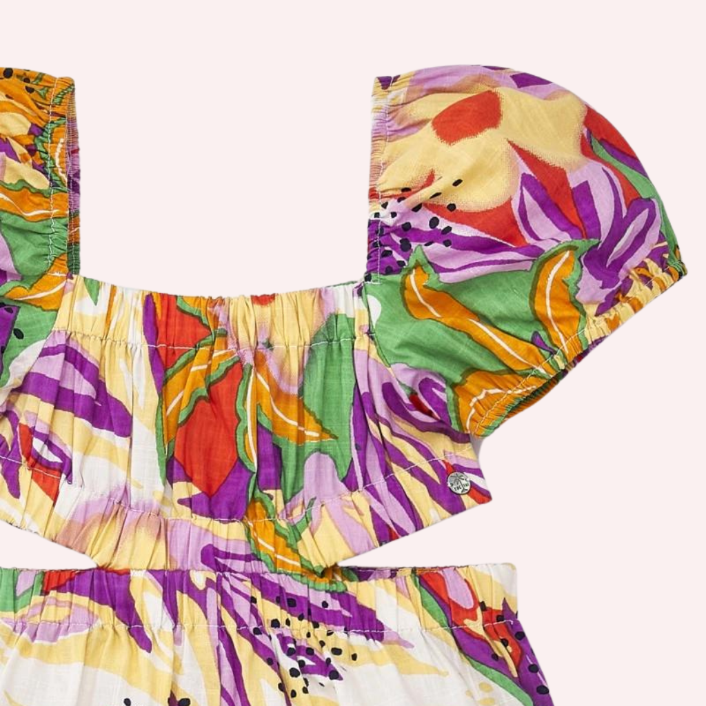 TucTuc Paradise Beach Orange Poplin Jumpsuit