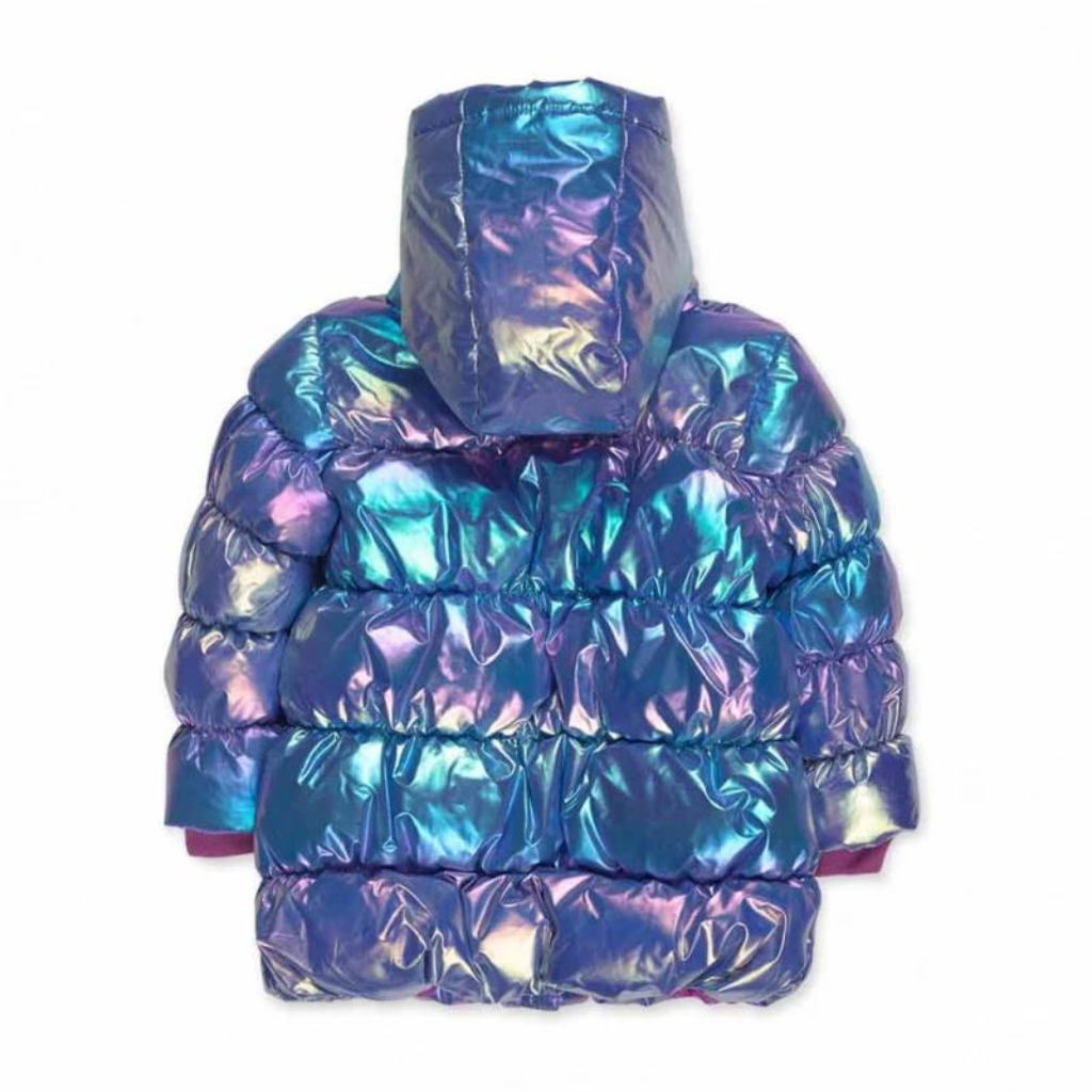TucTuc Robot Maker Girl's Blue Lilac Padded Parka