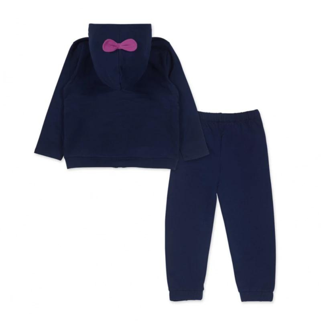 TucTuc Robot Maker Girl's Blue Plush Jacket and Leggings Set