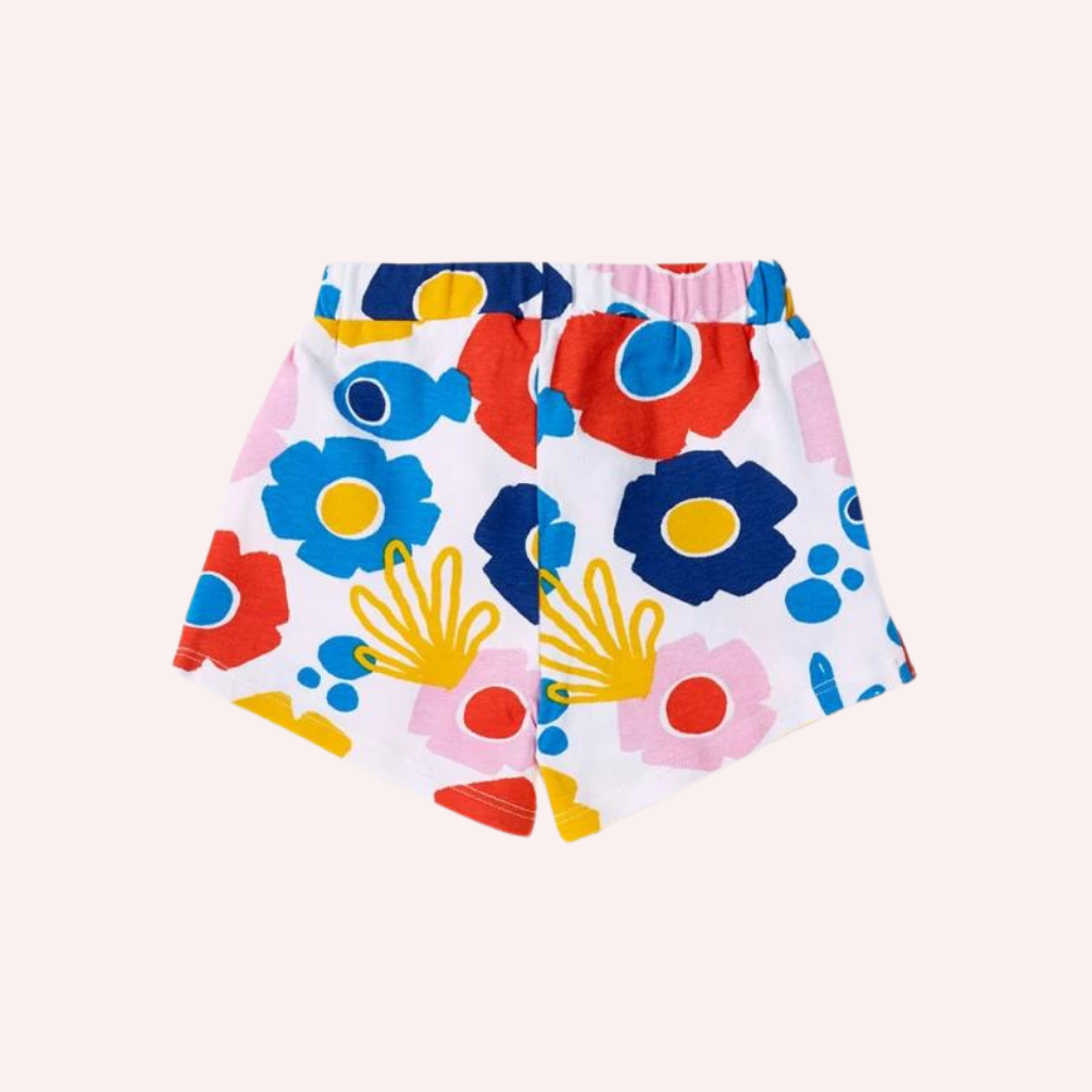 TucTuc Salty Air Blue Knitted T-Shirt and White Knit Shorts