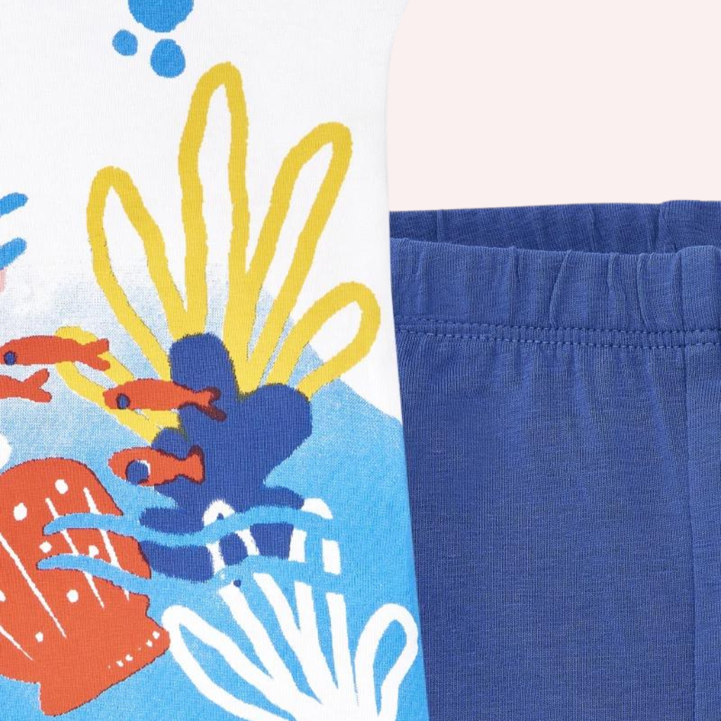 TucTuc Salty Air Blue and White Knit Set