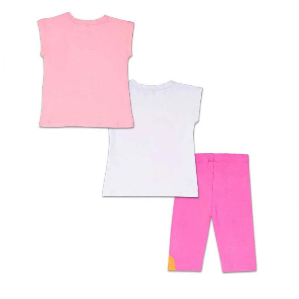TucTuc Seashell Girl's 3-Piece Fuchsia Knit Set
