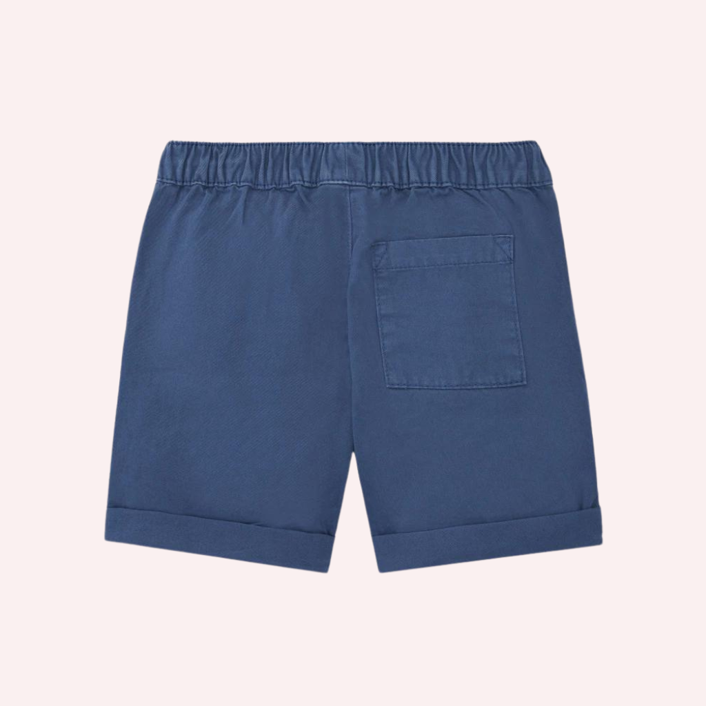 TucTuc Sons Of Fun Blue Knitted T-Shirt and Blue Twill Bermuda Shorts