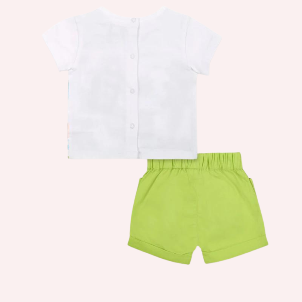 TucTuc Water Lilies Green White Poplin Knit Set