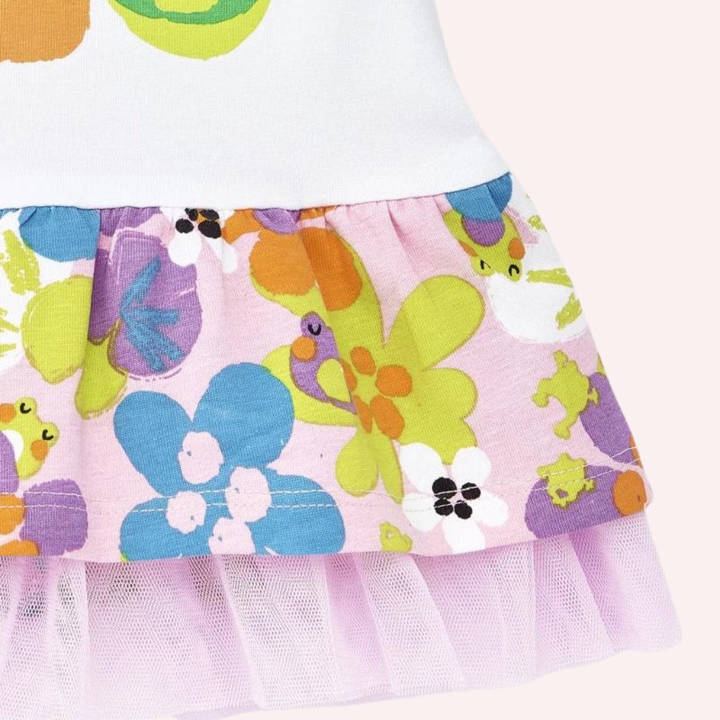 TucTuc Water Lilies White Knit Dress with Briefs