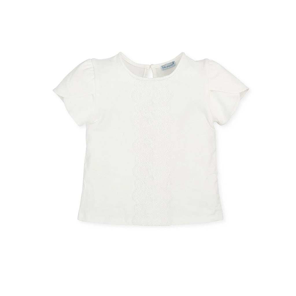 Tutto Piccolo Ivory White Shirt and Ceramic Tulle Skirt