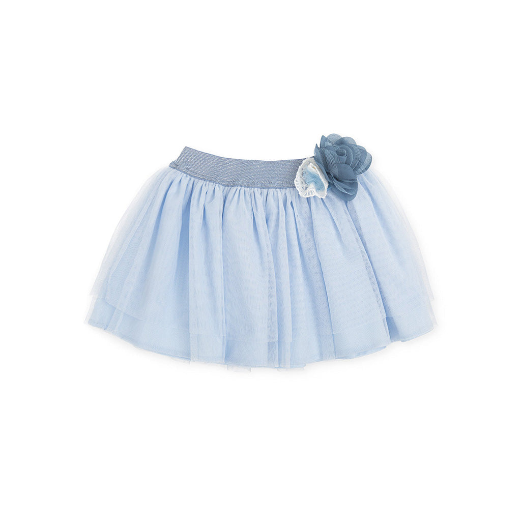 Tutto Piccolo Ivory White Shirt and Ceramic Tulle Skirt