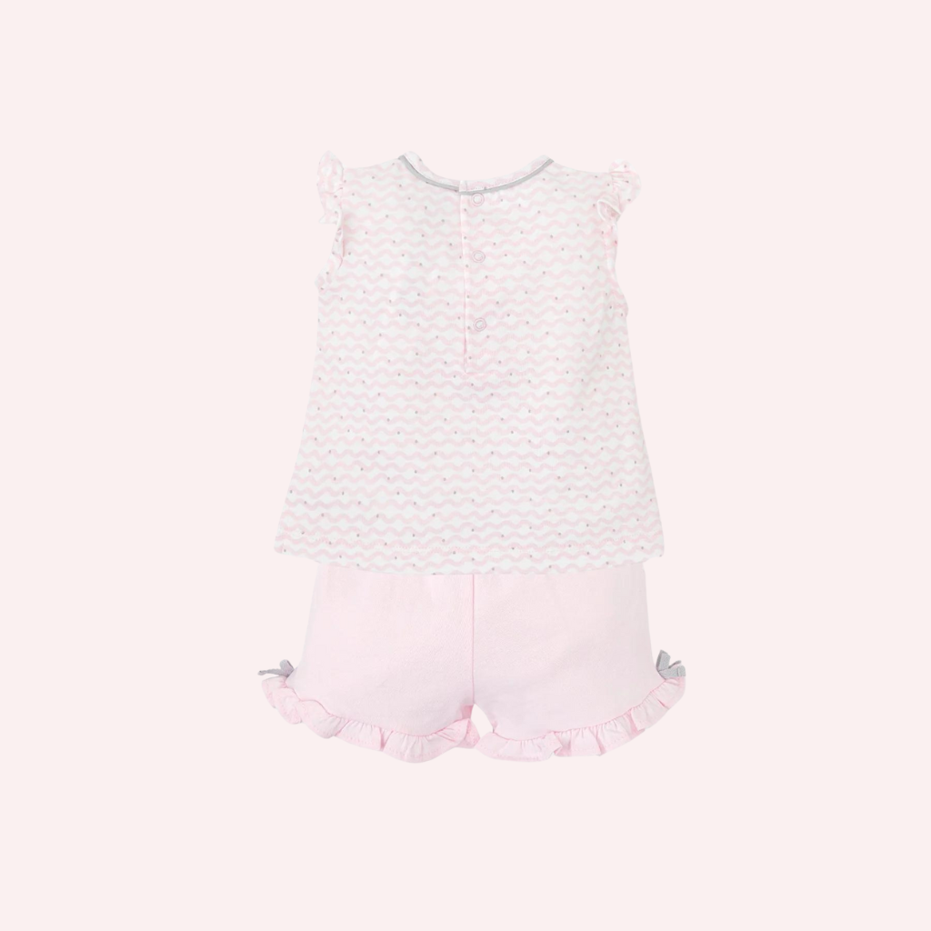 Tutto Piccolo Pink Sea Turttle Shorts Set