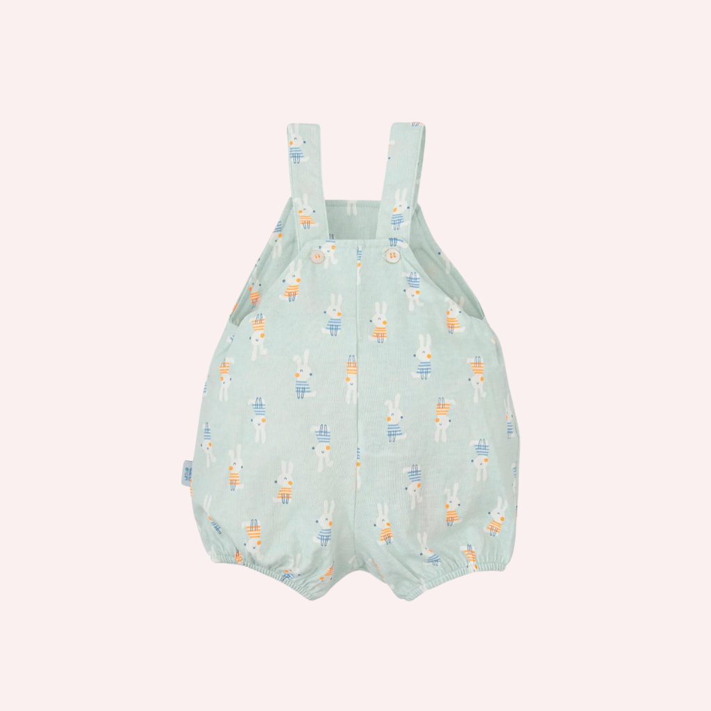 Tutto Piccolo Sea Green Bunny Dungaree