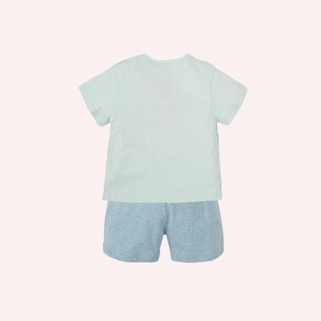 Tutto Piccolo Sea Green Bunny Shorts Set