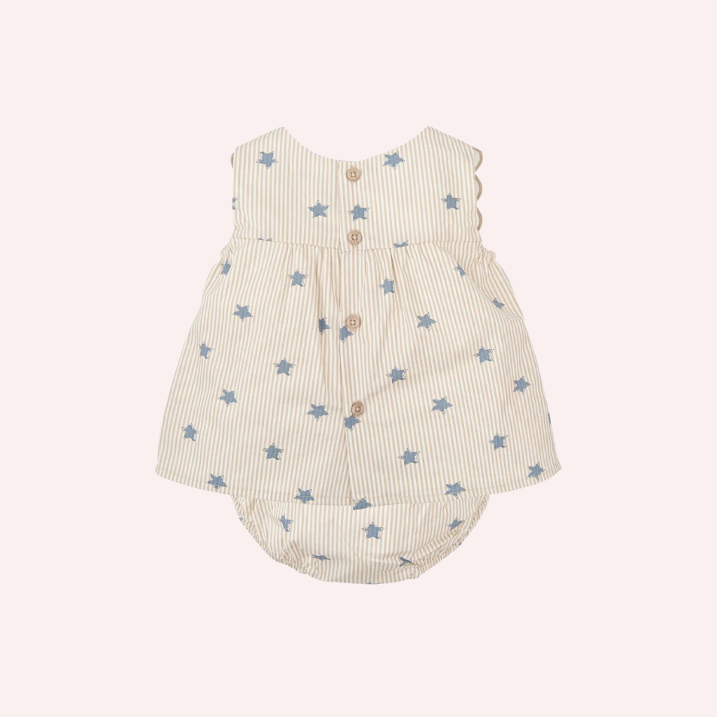 Tutto Piccolo Stars Dress with Briefs