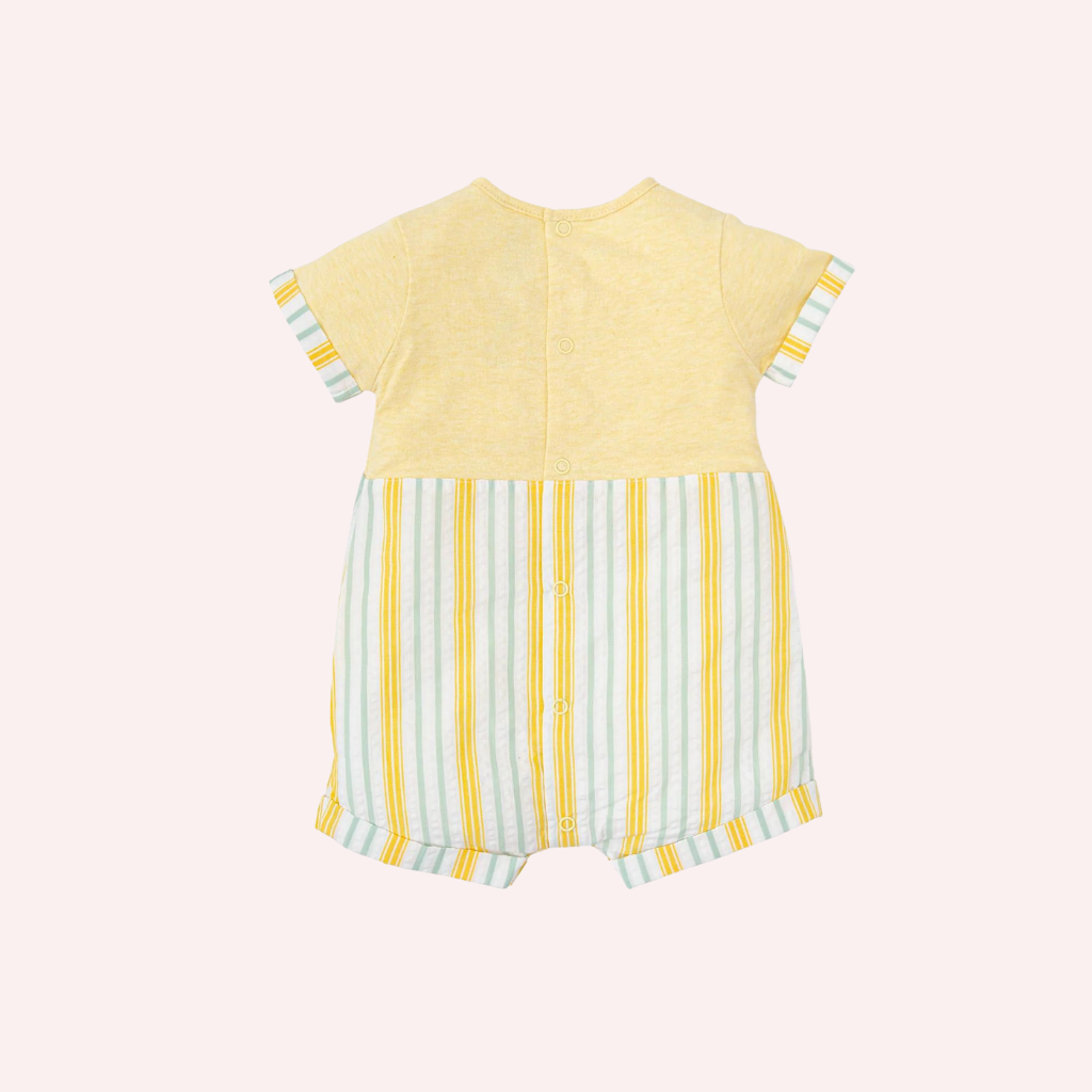 Tutto Piccolo Yellow Short Sleeves Baby Romper