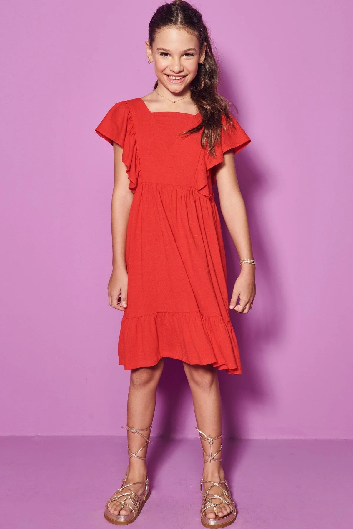 Vic & Vicky Viscose Slub Dress
