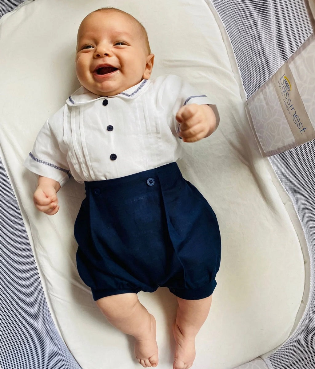 Karela Kids Conjunto Dino Camisa Manga Corta y Short Navy Ref. 525