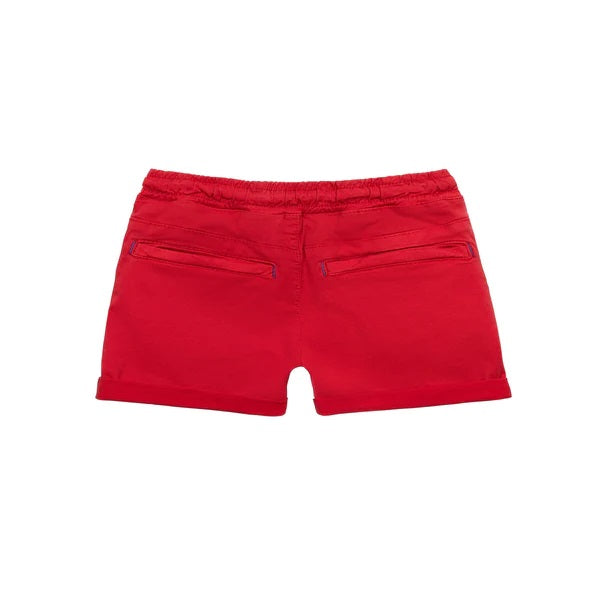 Minoti Set Get Real Striped T-shirt and Red Adjustable Shorts