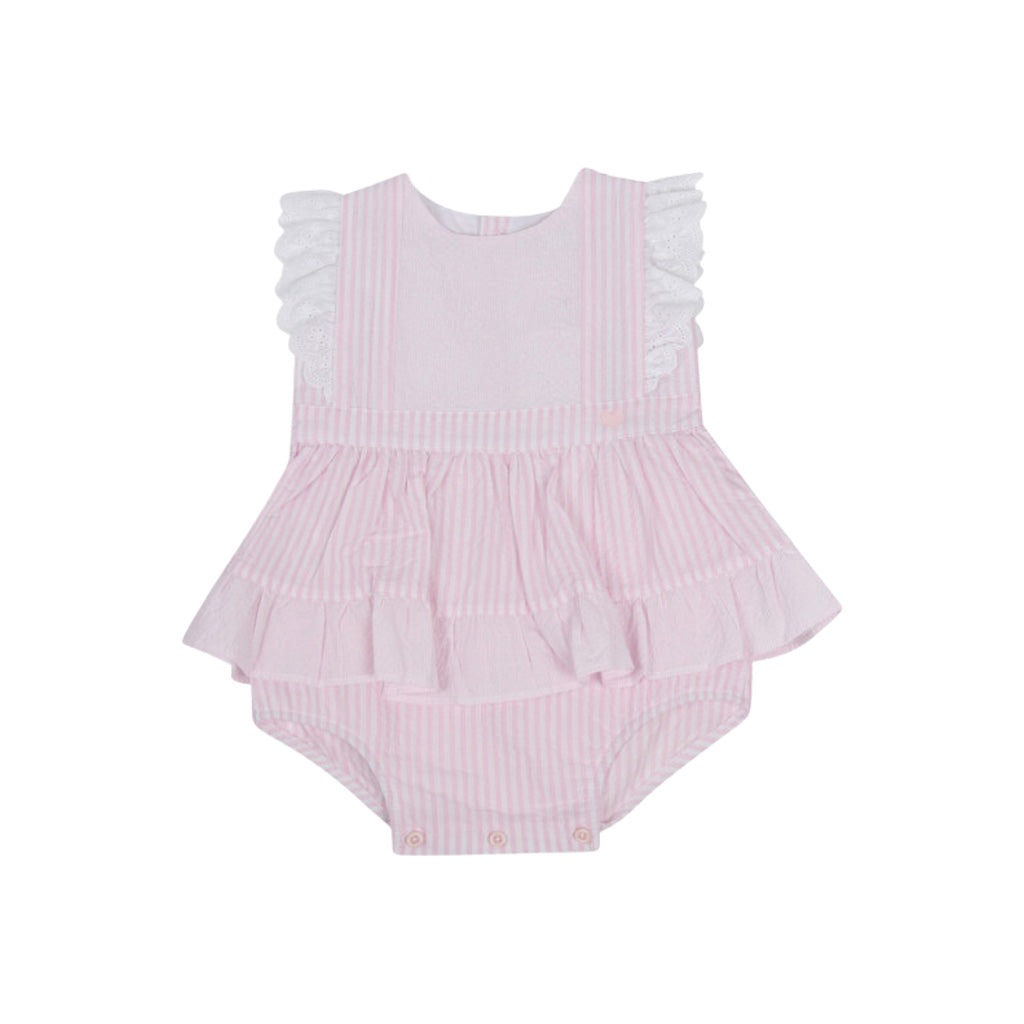 Tutto Piccolo Short Frill Sleeves Baby Grow - Pink