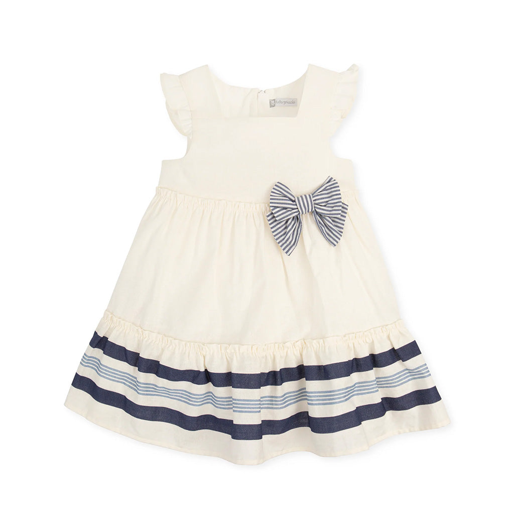 Tutto Piccolo Short Sleeves Dress - Chemical White