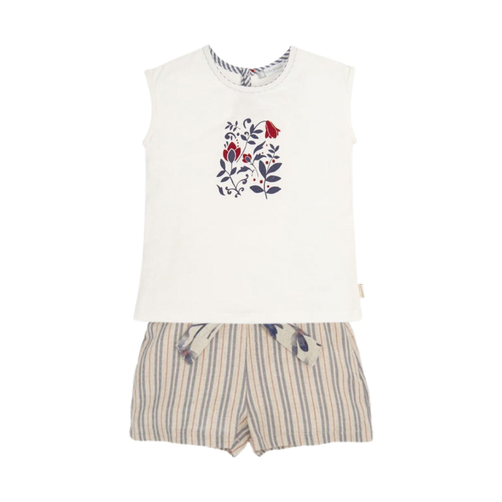 Tutto Piccolo Sleeveless Shirt and Sand Shorts - Chemical White