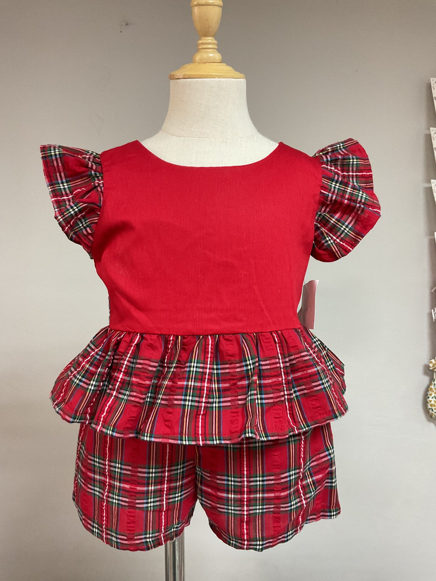 Conjunto Niña Tartán Navidad