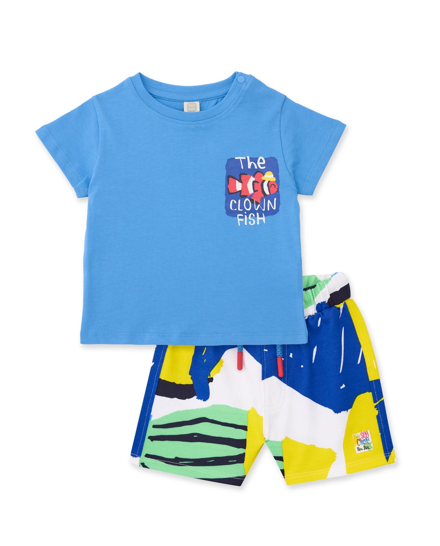 TucTuc Conjunto de niño de punto y estampado artístico