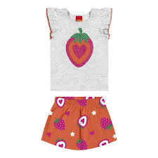 Kyly Conjunto Infantil Fresa Lentejuelas Ref. 1000523