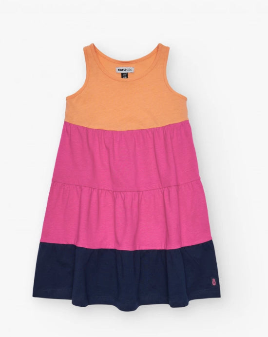 TucTuc NK Honolulu Vestido para niña es varios colores con tirantes anchos