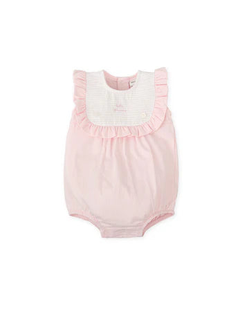 Tutto Piccolo PELELE CORTO SIN MANGAS PLIEGUES ROSA
