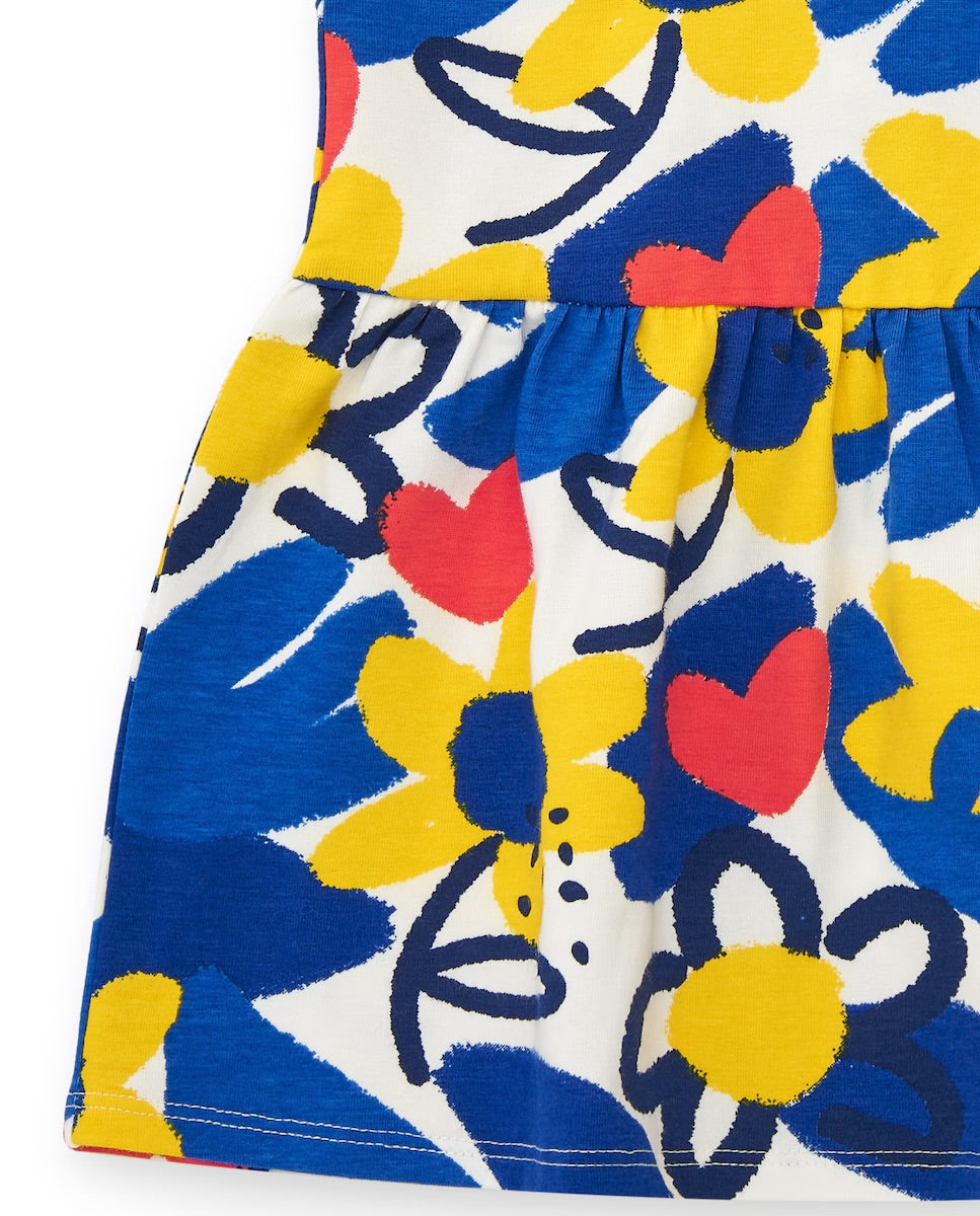 Tuc Tuc Vestido de tirantes para niña en azul con flores