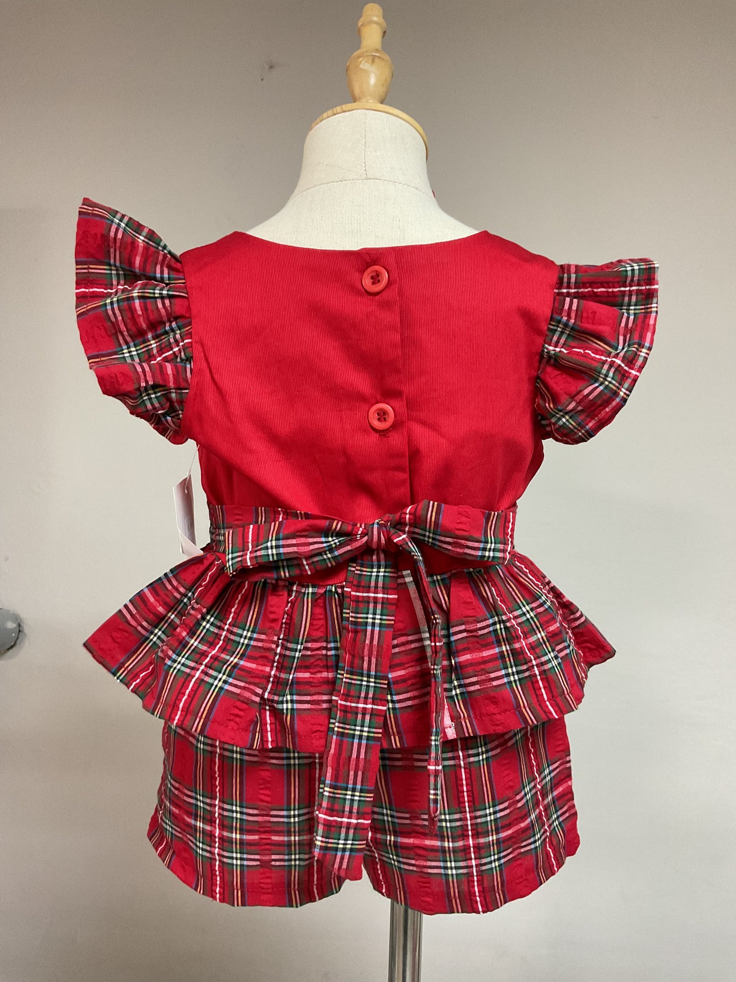 Conjunto Niña Tartán Navidad
